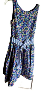 POLO RALPH LAUREN Girl's Sleeveless Floral Belted Lined Dress Size 16 EUC - Picture 1 of 4