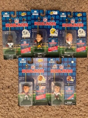 Lote de colección de cinco (5) cabezas de cartel de la NFL: Smith, Favre, Aikman, Shuler, Frerotte Foto 1 de 4