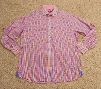 XMI Mens Shirt Button Up Long Sleeve Multicolor Pattern Collared Size XL - Image 1 of 4