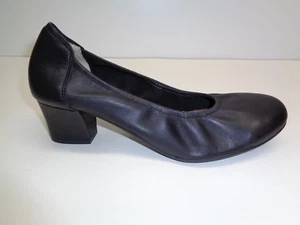 Sabrinas Size 7 to 7.5 Eur 38 SAFARI I13 Black Leather Heels New Womens Shoes - Picture 1 of 12