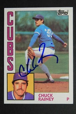Chuck Rainey Chicago Cubs Autographed 1984 Topps #334 Signed Card  - Image 1 of 3