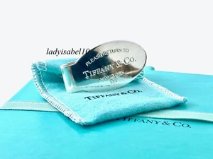 Return To Tiffany & Co. Oval Money Clip 925 Silver w/ Pouch Authentic - RARE - Picture 1 of 6