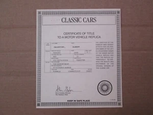 Danbury Mint Paperwork 1958 Ferrari 250 Testa Rossa - Picture 1 of 2