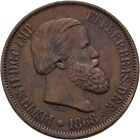 Brasilien Pedro 20 Reis 1868 Bronze 7 g  Original  #CTO46