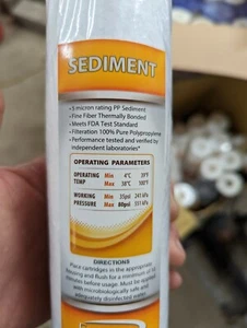Sediment Water Filter Replacement – 5 Micron, High Capacity – 10 inch  - Picture 1 of 3