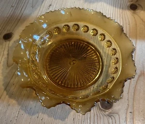 Vintage Amber Glass Bowl - Picture 1 of 4