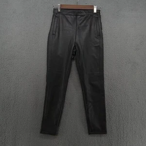 Miss Selfridge Pants Womens 4 Black Faux Leather Petite Skinny Glam NWT - Picture 1 of 11