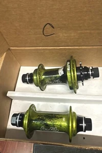 PROFILE RACING ELITE HUB SET TWO HEADED GATOR HUBSET HUBS GREEN BLACK LIMITED - Picture 1 of 1
