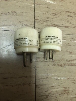 2 Archer Radio Shack 15A 300V Transient Voltage Spike Protectors 61-2791 - Image 1 of 3
