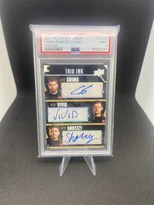 22021 UPPER DECK CALL OF DUTY LEAGUE *PSA MINT 9* TRIO AUTO CRIM6/SHOTZZY/VIVID - Picture 1 of 3