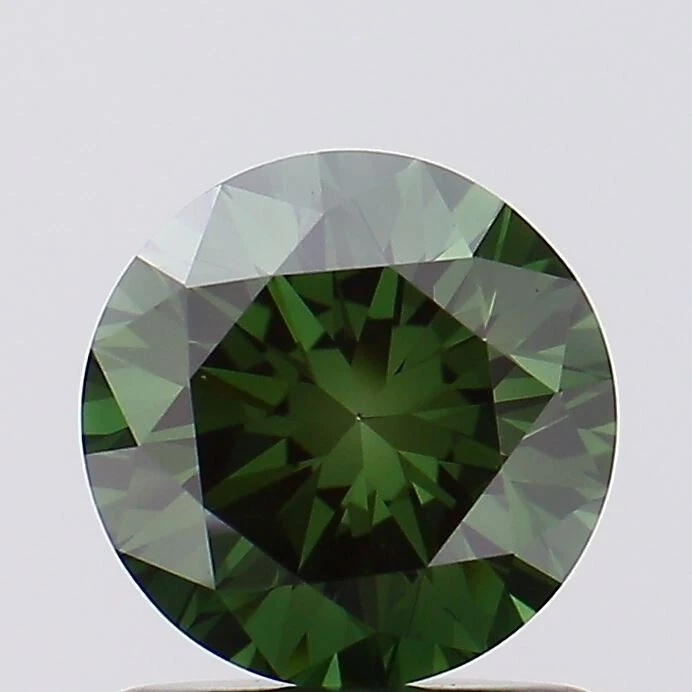 1 CT Green Round Lab Grown Diamond For Engagement Ring - Image 1 of 1