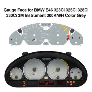 Cara de calibre para BMW E46 323Ci 325Ci 328Ci 330Ci 3M Instrumento Color Gris 300KM/H - Imagen 1 de 6
