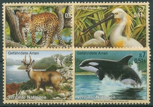 UNO Wien 2000 Gefährdete Tiere Leopard Ente Hirsch Wal 303/06 postfrisch - Picture 1 of 1