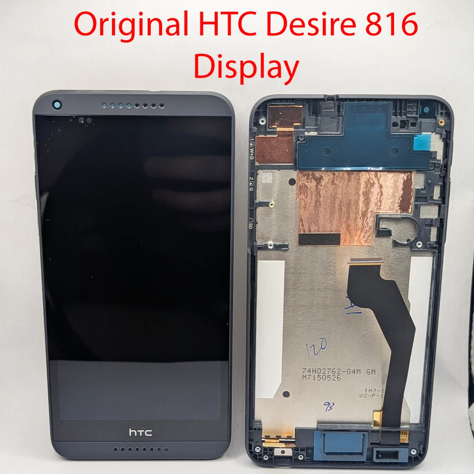Original HTC Desire 816 Display LCD TouchScreen Glas Scheibe Rahmen Frame - Bild 1 von 1