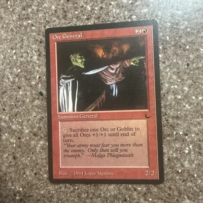 ORC GENERAL MAGIC THE GATHERING THE DARK MTG 1994. Never Played - Image 1 of 2