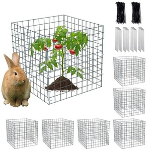 Small Wire Plant Protector 6 Pack Black Chicken Wire Cloche Plant Protectors - Picture 1 of 8