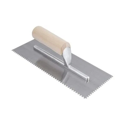  Paleta para pisos de madera profesional de muesca cuadrada de 1/8" x 1/8" x 1/8" con mango de madera  Foto 1 de 4