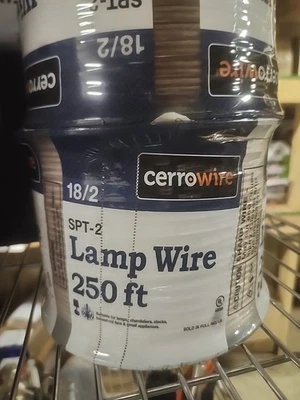 Cerrowire 250 ft. 18/2 Brown Stranded Copper Lamp Wire