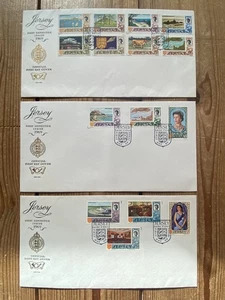 1969 Jersey First Definitive FDC. Values 1/2d - £1. Full set. - Picture 1 of 5