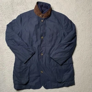 Loro Piana Cashmere Lined Storm System Coat Men's XXL Dark Blue $3750 Retail - Picture 1 of 20
