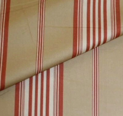 4 Yards Ralph Lauren Lila Ticking Stripe Color Red - Image 1 of 3