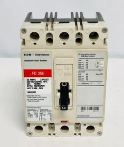 INTERRUPTOR CIRCUITO FD3050 EATON 50A 3P 600V USADO ENVÍO GRATUITO 2 DÍAS - Imagen 1 de 6