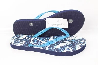 Vera Bradley Women's Shore Enough Flip Flop Sandals Beach Nautical 25849-11529M - Image 1 of 4