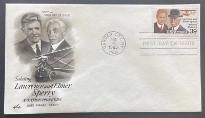 US FDC 1985 #C114 Unaddressed ARTCRAFT Lawrence/Elmer Sperry Garden City NJ - Image 1 of 2