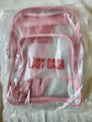 LADY GAGA Joanne VIP PINK Backpack See through PVC BAG World Concert Tour - Image 1 of 2