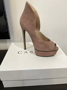 Casadei high heels, New Blush Pink Suede. Made In Italy - Picture 1 of 6