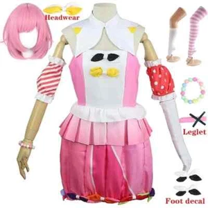 Hot New Cosplay Costume Vestito Copricapo Calze per Halloween Abiti Fumetto Con - Foto 1 di 15