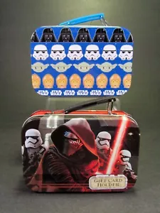 Star Wars Hallmark Mini Lunchbox Tins Collectible Gift Card Holders Lot of 2 NEW - Picture 1 of 8