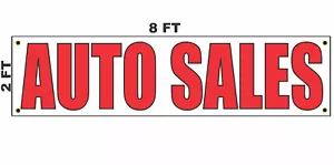 AUTO VERKAUF Banner Schild 2x8 für Gebrauchtwagen Lot - Bild 1 von 2
