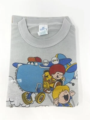 Conjunto de pijama vintage de dibujos animados para niños pequeños Sears talla 3T stock muerto nuevo Foto 1 de 4