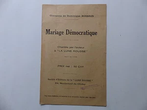 Partition Mariage démocratique chantée par l'auteur à la lune rousse - Imagen 1 de 1