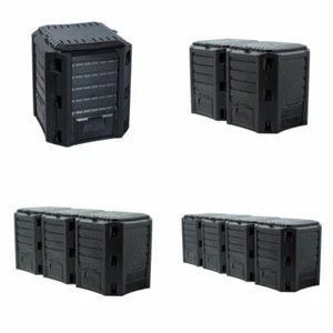 Schnellkomposter Komposter Gartenkomposter 380L 800L 1200L 1600L Thermo Schwarz - Afbeelding 1 van 8