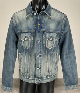 Polo Ralph Lauren Faded Denim Trucker Jacket Sz M Blue $298 - Picture 1 of 7