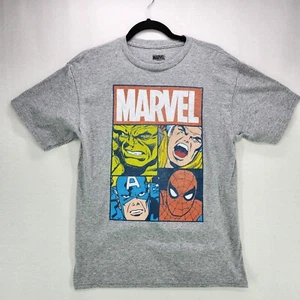 Marvel Super Heroes Graphic T-Shirt Boys Large Grey - Picture 1 of 8