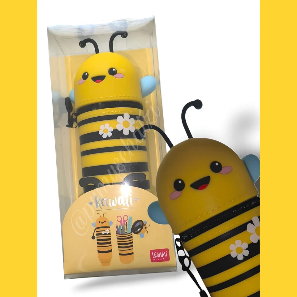 Legami Kawaii Federmäppchen & Stifteköcher 2-in-1 Biene Bee KA0021 Federtasche