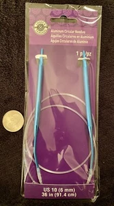 Loops & Threads - Aluminum Circular Knitting Needles - US 10 (6 mm) - Picture 1 of 3