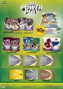2013 NRL Power Play Inserts (Super Stars, Club Logos, One Community, Game Cards) - Picture 1 of 46