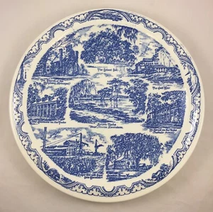 VTG c. 1960s Vernon Kilns New Iberia, Louisiana Souvenir Plate RARE Evangeline - Picture 1 of 11