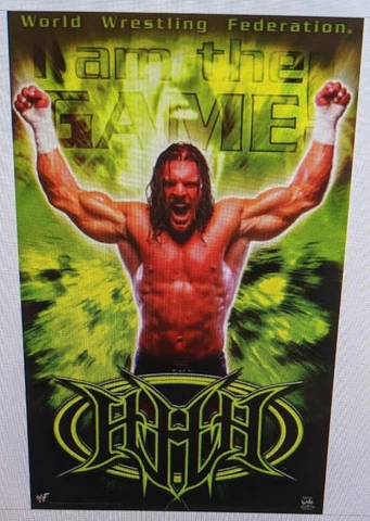2001 WWF TRIPLE H POSTER I AM THE GAME POSTER SEALED UNOPEN ORIGINAL FULL SIZE * Cover
