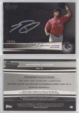 2012 Bowman Bowman Black Collection Auto /25 Brandon Jacobs #BBC-BJ Auto