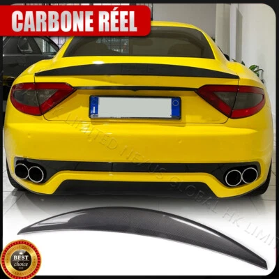 Pour Maserati GranTurismo 2008-2011 CARBONE Coffre Spoiler Lèvre Becquet Arrière - Imagen 1 de 4