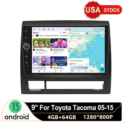 For 2005-2015 Toyota Tacoma Android 13 9 Inch Head Unit Support factory SWC/JBL Foto 1 de 4