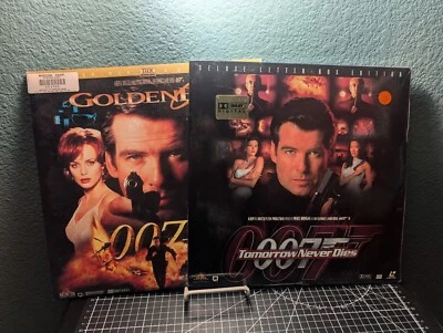 Golden Eye (Used) & James Bond 007 Tomorrow Never Dies (New) LaserDisc Letterbox — 第 1/4 张图片