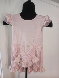 Pink Ivory Polkadot Dress Size 8 Girls - Picture 1 of 7