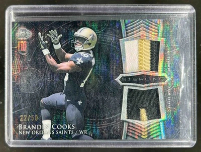 2014 Bowman Sterling Brandin Cooks Patch Pulsar Refractor RC #22/50 Saints - Image 1 of 2