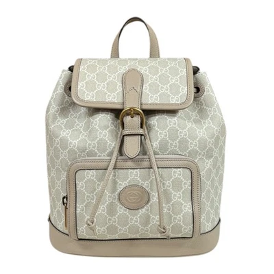 GUCCI Backpack Â· Daypack 674147 GG Supreme Canvas leather Interlocking G used - Image 1 of 4